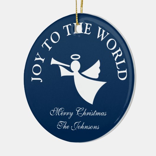 パーソナライズされたクリスマスエンジェルツリーオーナメント セラミックオーナメント (左)