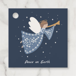 パーソナライズされたクリスマスエンジェルホリデーピースアース フェイバータグ