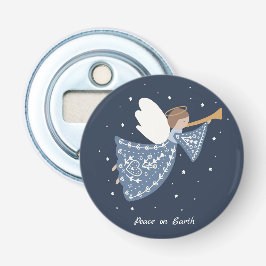 パーソナライズされたクリスマスエンジェルホリデーピースアース 栓抜き