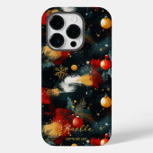 パーソナライズされたクリスマスオーナメントと松 Case-Mate iPhoneケース (裏面)