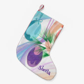 パーソナライズされたクリスマスオーナメントストッキング スモールクリスマスストッキング (正面 (吊り時))