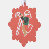 パーソナライズされたクリスマスオーナメント - かわいいホリデー オーナメントカード (左)