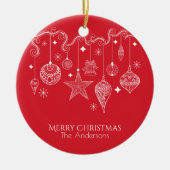 パーソナライズされたクリスマスオーナメント |オーナメント セラミックオーナメント (正面)