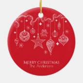 パーソナライズされたクリスマスオーナメント |オーナメント セラミックオーナメント (裏面)