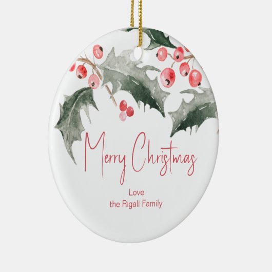 パーソナライズされたクリスマスオーナメント セラミックオーナメント (右)