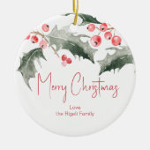 パーソナライズされたクリスマスオーナメント セラミックオーナメント (正面)