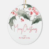 パーソナライズされたクリスマスオーナメント セラミックオーナメント (左)