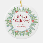 パーソナライズされたクリスマスオーナメント セラミックオーナメント (裏面)