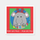 パーソナライズされたクリスマスカクテルナプキンスクライストマウス スタンダードカクテルナプキン (正面)