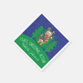 パーソナライズされたクリスマスカクテルナプキンズトナカイ スタンダードカクテルナプキン (角)