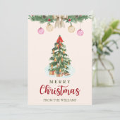 パーソナライズされたクリスマスカーカスタムド シーズンカード (スタンド正面)