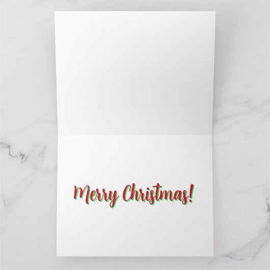 パーソナライズされたクリスマスカードのスペシャルギフト カード (内部)