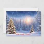 パーソナライズされたクリスマスカードススノーウィーインターランド (正面)