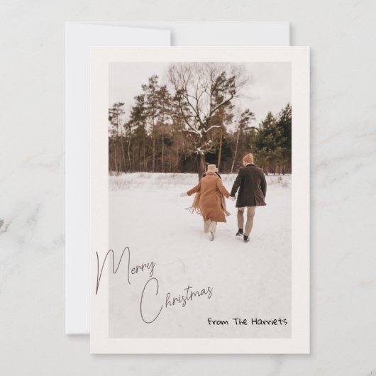 パーソナライズされたクリスマスカード友達/家族クリスマス シーズンカード (正面)