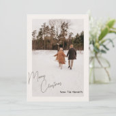 パーソナライズされたクリスマスカード友達/家族クリスマス シーズンカード (スタンド正面)