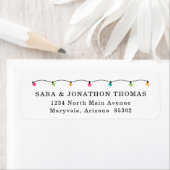 パーソナライズされたクリスマスカード差出人住所ラベル ラベル (インサイチュ)