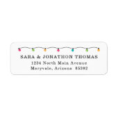 パーソナライズされたクリスマスカード差出人住所ラベル ラベル (正面)