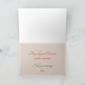 パーソナライズされたクリスマスカード – エンジェルグリッタースター シーズンカード (内部)