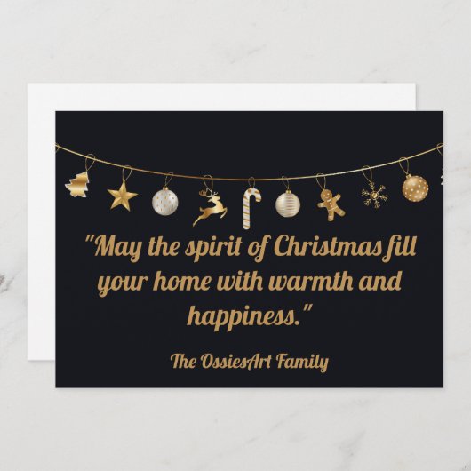 パーソナライズされたクリスマスカード シーズンカード (正面/裏面)