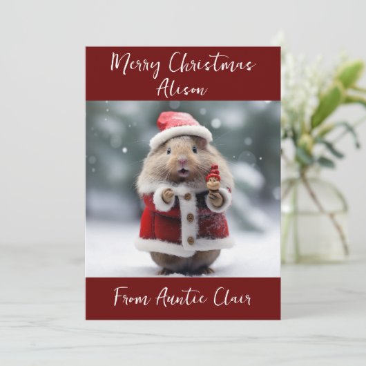 パーソナライズされたクリスマスカード シーズンカード (スタンド正面)