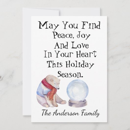 パーソナライズされたクリスマスカード シーズンカード (正面)