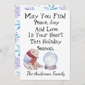 パーソナライズされたクリスマスカード シーズンカード (正面/裏面)
