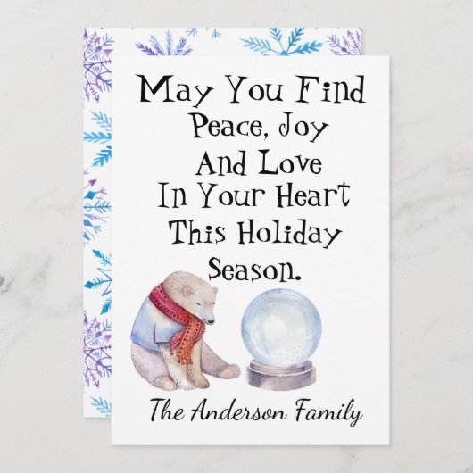 パーソナライズされたクリスマスカード シーズンカード (正面/裏面)