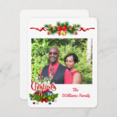 パーソナライズされたクリスマスカード シーズンカード (正面/裏面)