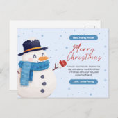 パーソナライズされたクリスマスカード シーズンポストカード (正面/裏面)