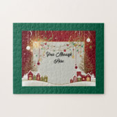 パーソナライズされたクリスマスカード ジグソーパズル (横)