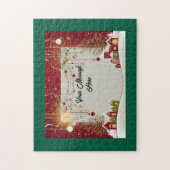 パーソナライズされたクリスマスカード ジグソーパズル (縦)