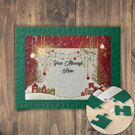 パーソナライズされたクリスマスカード ジグソーパズル