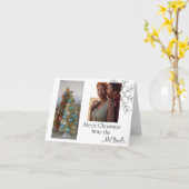 パーソナライズされたクリスマスカード – 個人写真 カード (黄色い花)