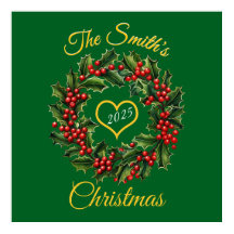 パーソナライズされたクリスマスガーランドハート