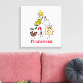 パーソナライズされたクリスマスキャラクターキャンバス写真 キャンバスプリント (インサイチュ (リビング))