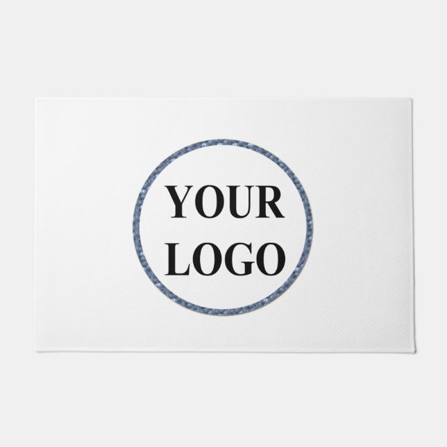 パーソナライズされたクリスマスギフトカスタマイズアイディアのロゴ ドアマット (正面)