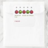 パーソナライズされたクリスマスギフトタグ スクエアシール (バッグ)