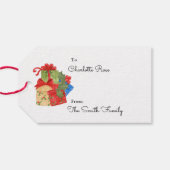 パーソナライズされたクリスマスギフトタグ、名前タグ ギフトタグ (裏面横)