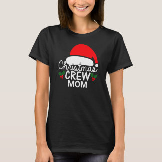 パーソナライズされたクリスマスクルームマサンタハットファミリー Tシャツ