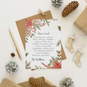 パーソナライズされたクリスマスグリーティングエメラルドグリーンカード 招待状