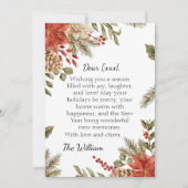 パーソナライズされたクリスマスグリーティング エメラルドグリーンカード 招待状 (正面)