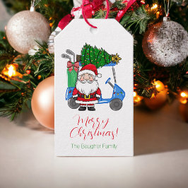 パーソナライズされたクリスマスゴルフカート ギフトタグ