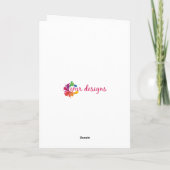 パーソナライズされたクリスマスゴールデンドルサンタクロース シーズンカード (裏面)