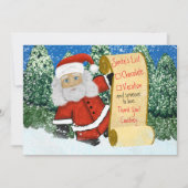 パーソナライズされたクリスマスサンタのギフト一覧 招待状 (正面)