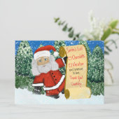 パーソナライズされたクリスマスサンタのギフト一覧 招待状 (スタンド正面)