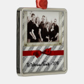 パーソナライズされたクリスマスシルブグリッターフォトオーナメント メタルオーナメント (右)