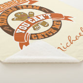 パーソナライズされたクリスマスジンジャーパランニングンのチーム シェルパブランケット (3/4)