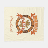 パーソナライズされたクリスマスジンジャーパランニングンのチーム フリースブランケット (正面(横))