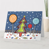 パーソナライズされたクリスマスジンジャーブレッドハウス カード (裏面)