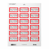 パーソナライズされたクリスマススターズホリデーギフトラベル ラベル (フルシート)